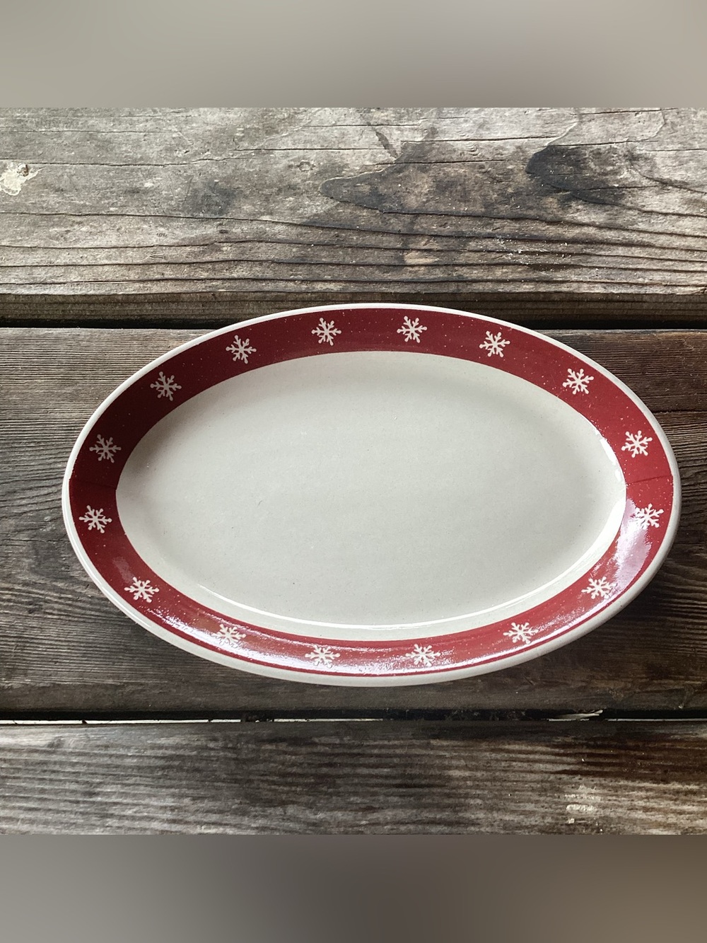 Royal Season Stoneware Oval Plate - Snowmen